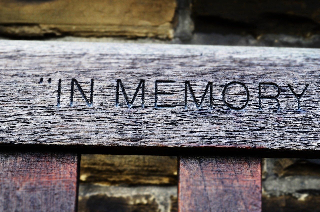 wood, bar, plate, in memory, wooden, memorial, cemetery, in memory, in memory, in memory, in memory, in memory