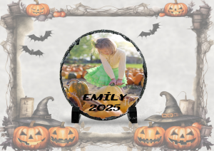 Personalised Halloween Photo Rock Slate
