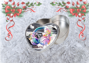 Personalised Christmas Gaming Headphones Treat Heart Tin