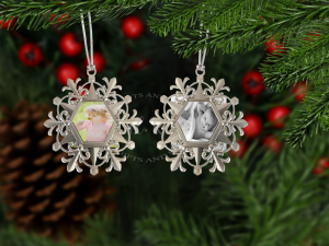 Christmas Personalised Photo Snowflake Bauble