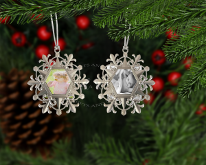 Christmas Personalised Photo Snowflake Bauble
