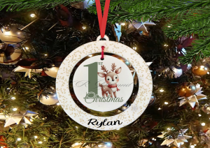 1st Christmas Personalised Bauble