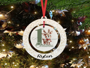 1st Christmas Personalised Bauble