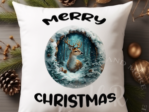 Christmas Reindeer Cushion